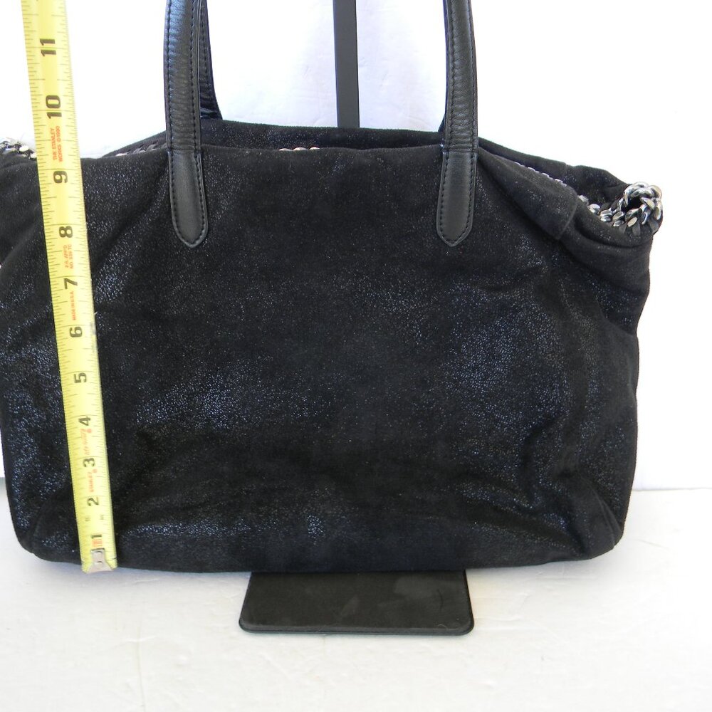 STELLA MCCARTNEY  Black Shaggy Deer Falabella East West Shopper Tote ITALY - Picture 5 of 10
